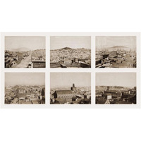 Six-part Panorama of San Francisco, 1855-1856-Paper Art-24"x14"