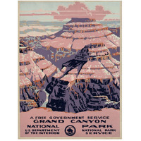 Grand Canyon National Park, a Free Government Service, ca. 1938-Paper Art-38"x50"