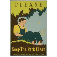 Please Keep the Park Clean, 1938-Paper Art-18"x26"