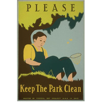 Please Keep the Park Clean, 1938-Paper Art-42"x62"