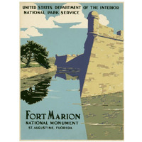 Fort Marion National Monument, St. Augustine, Florida, ca. 1938-Paper Art-14&quotx18"