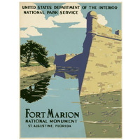 Fort Marion National Monument, St. Augustine, Florida, ca. 1938-Paper Art-26"x34"