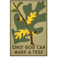 Only God Can Make a Tree, 1938-Paper Art-18"x26"