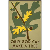 Only God Can Make a Tree, 1938-Paper Art-22"x32"