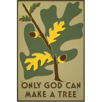 Only God Can Make a Tree, 1938-Paper Art-42"x62"