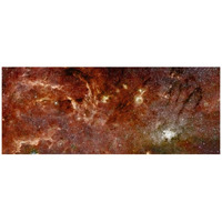 HST-Spitzer Composite of Galactic Center-Paper Art-42"x18"