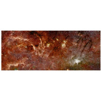 HST-Spitzer Composite of Galactic Center-Paper Art-77&quotx32"