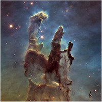 2014 Hubble WFC3/UVIS  High Definition Image of M16 - Pillars of Creation-Paper Art-20"x20"