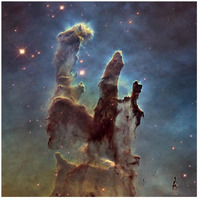 2014 Hubble WFC3/UVIS  High Definition Image of M16 - Pillars of Creation-Paper Art-26"x26"