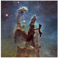 2014 Hubble WFC3/UVIS  High Definition Image of M16 - Pillars of Creation-Paper Art-32"x32"