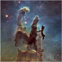 2014 Hubble WFC3/UVIS  High Definition Image of M16 - Pillars of Creation-Paper Art-38"x38"