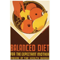 Balanced diet for the expectant mother.-Paper Art-14"x20"