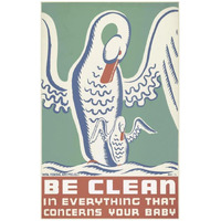 Be clean in everything that concerns your baby-Paper Art-21"x32"