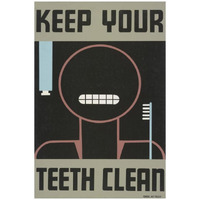 Keep your teeth clean-Paper Art-22"x32"