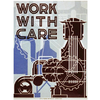 Work with care-Paper Art-14"x18"