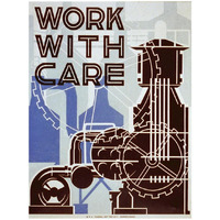 Work with care-Paper Art-20"x26"