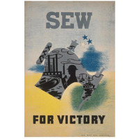 Sew for victory-Paper Art-18"x26"