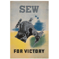 Sew for victory-Paper Art-22"x32"