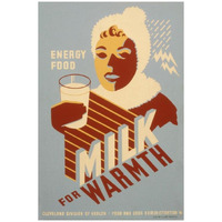 Milk - for warmth Energy food-Paper Art-22"x32"