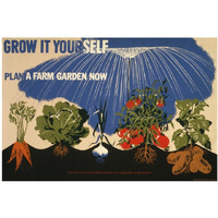 Grow it yourself - Plan a farm garden now-Paper Art-20"x14"