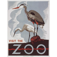 Visit the zoo - Herons-Paper Art-20&quotx26"