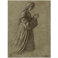 Study of the Virgin (recto); Study of the Virgin and of Hands (verso)-Paper Art-26"x34"