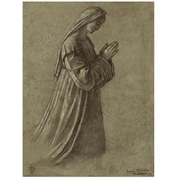 Study of the Virgin (recto); Study of the Virgin and of Hands (verso)-Paper Art-32"x42"