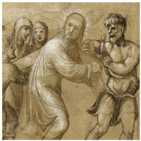 Christ Carrying the Cross (recto); The Resurrection (verso)-Paper Art-32"x32"