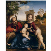 The Rest on the Flight into Egypt with St. John the Baptist-Paper Art-30"x37"