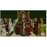 The Trinity with the Virgin, Saints John the Evangelist, Stephen and Lawrence and a Donor-Paper Art-46"x27"