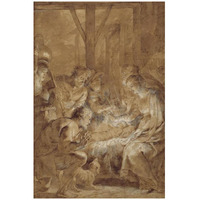 The Adoration of the Shepherds-Paper Art-22"x32"