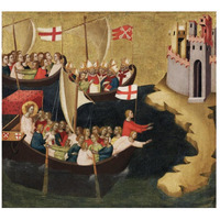 Arrival of Saint Ursula at Cologne-Paper Art-18"x17"