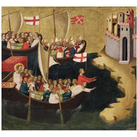 Arrival of Saint Ursula at Cologne-Paper Art-24"x22"