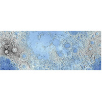 Unmarked Decorative Topographic Map of the Moon, Projection-Paper Art-62&quotx26"