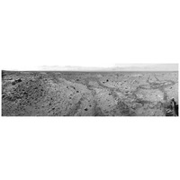 Mars Gale Crater with Tire Tracks -  Panoramic Mosaic, August 15, 2014-Paper Art-42&quotx14"