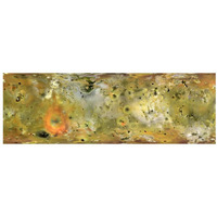 Surface of Io Composite from Gallileo Mission-Paper Art-74"x26"