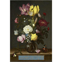 Bouquet of Flowers in a Glass Vase, 1621-Paper Art-14&quotx20"