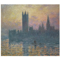 The Houses of Parliament, Sunset, 1903-Paper Art-32"x28"