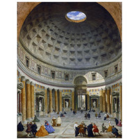 Interior of the Pantheon, Rome, c. 1734-Paper Art-14"x18"