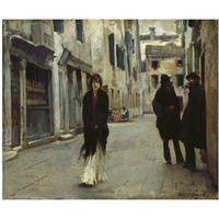 Street in Venice, 1882-Paper Art-24"x20"