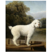 White Poodle in a Punt, c. 1780-Paper Art-18"x22"