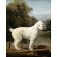 White Poodle in a Punt, c. 1780-Paper Art-24"x30"