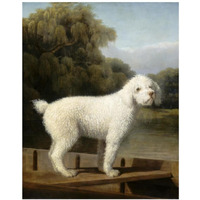 White Poodle in a Punt, c. 1780-Paper Art-30"x37"