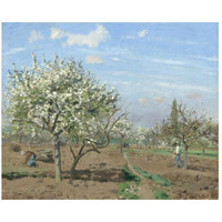 Orchard in Bloom, Louveciennes, 1872-Paper Art-26"x22"