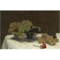 Still Life with Grapes and a Carnation, c. 1880-Paper Art-20"x14"