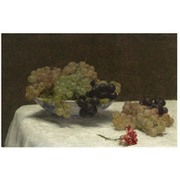 Still Life with Grapes and a Carnation, c. 1880-Paper Art-26"x18"