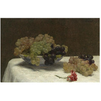 Still Life with Grapes and a Carnation, c. 1880-Paper Art-50"x34"