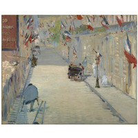 The Rue Mosnier with Flags-Paper Art-22&quotx18"