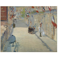 The Rue Mosnier with Flags-Paper Art-26"x22"