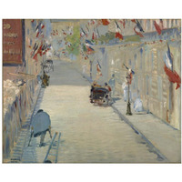 The Rue Mosnier with Flags-Paper Art-37"x30"